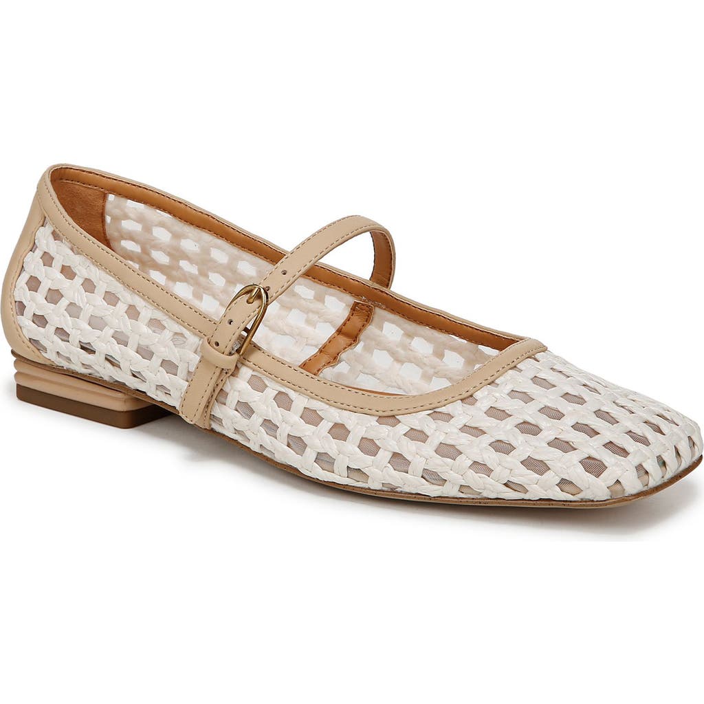 Franco Sarto Tinsley Mary Jane Flat In Ivory