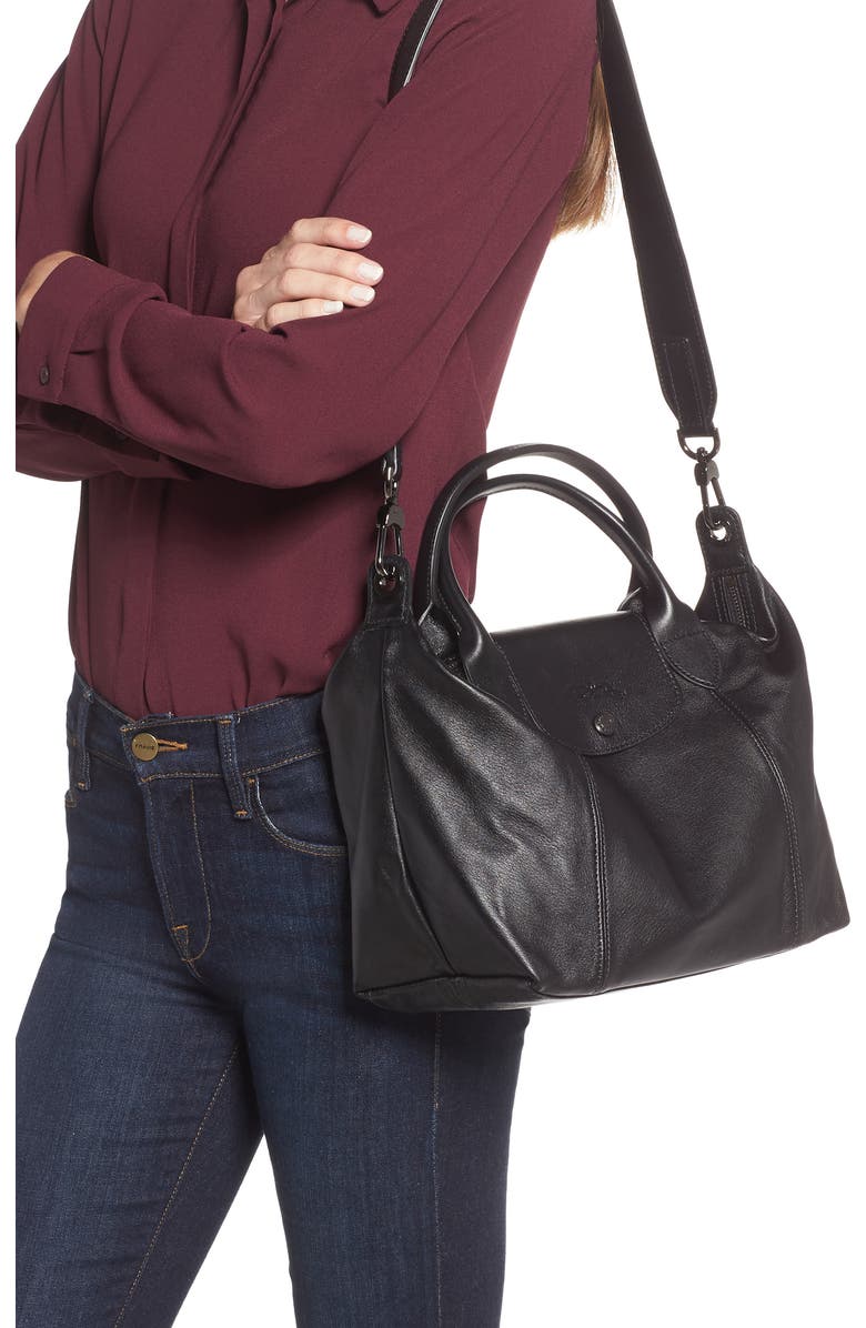 Longchamp Le Pliage Cuir Leather Shoulder Bag, Alternate, color,