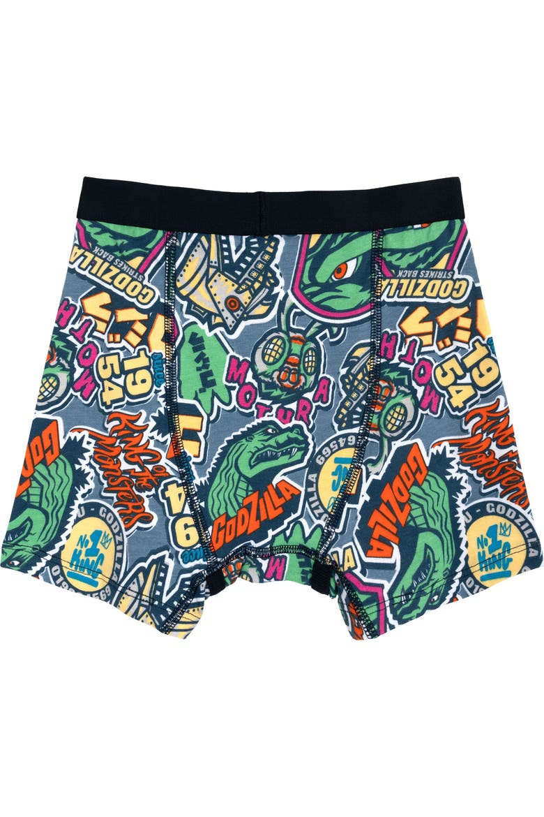Sensory Friendly 3-pack Boxer Briefs (toddler, Little Kid & Big Kid), Alternate, color, Teal Grey Godzilla
