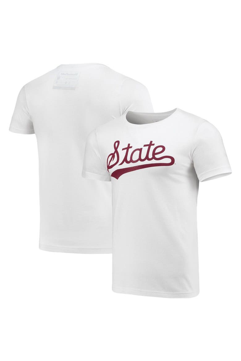 Men's Homefield White Mississippi State Bulldogs Vintage Baseball Script T-Shirt, Alternate, color, White