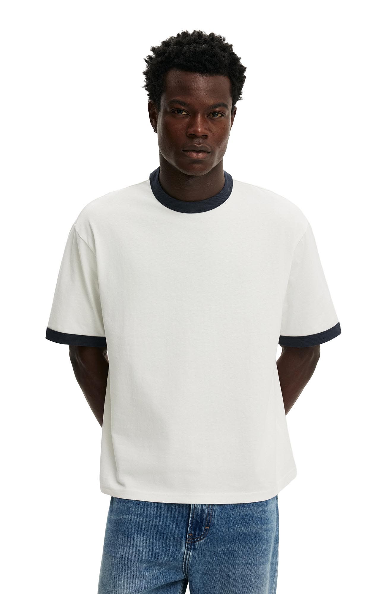 Vintage White True Navy