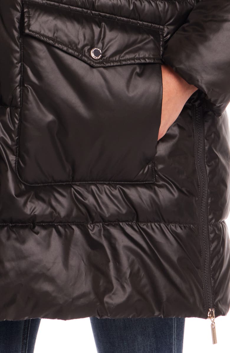 Gallery Hooded Puffer Jacket, Alternate, color, Raven