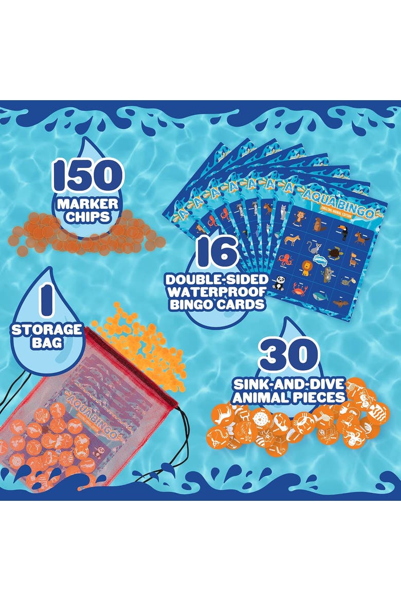 Kids' Animal Pool Bingo Diving Game Set, Alternate, color, Blue