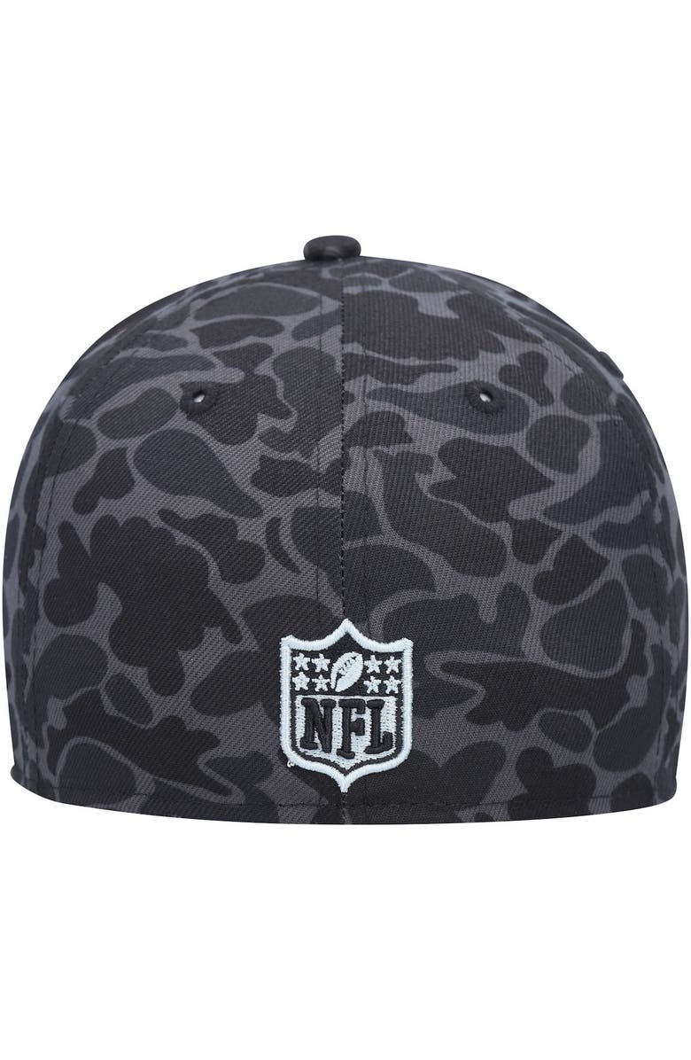 New Era Men's New Era Black Las Vegas Raiders Amoeba Camo 59FIFTY Fitted Hat, Alternate, color, 