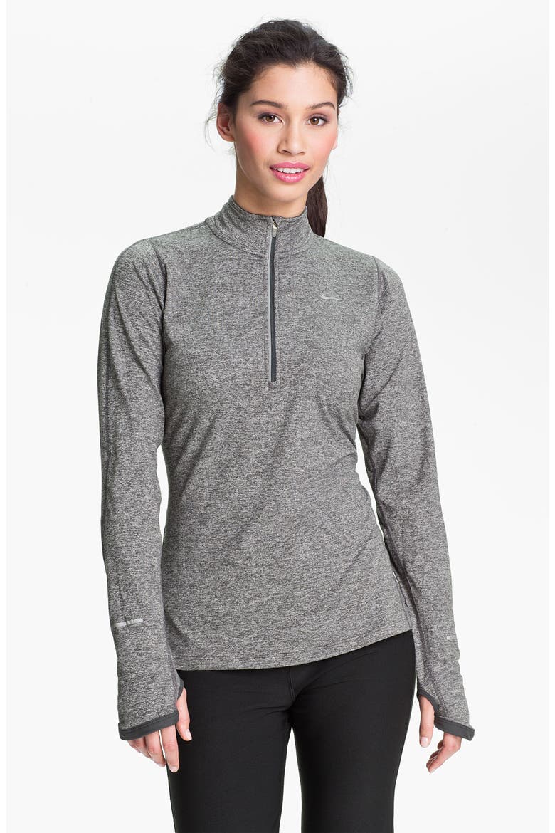 'Element' Half Zip Top, Main, color, ANTHRACITE/ HEATHER