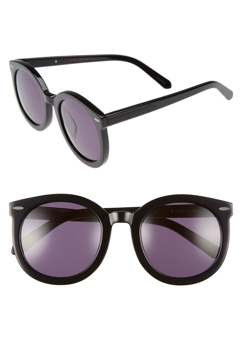 Alternative Fit Super Duper 59mm Sunglasses, Main, color, BLACK