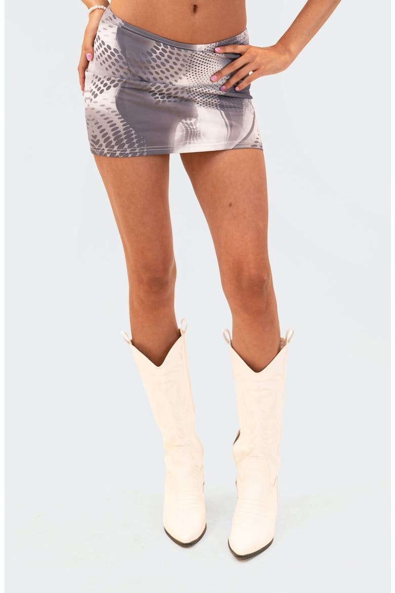 Rave Queen Low-Rise Miniskirt, Alternate, color, GRAY