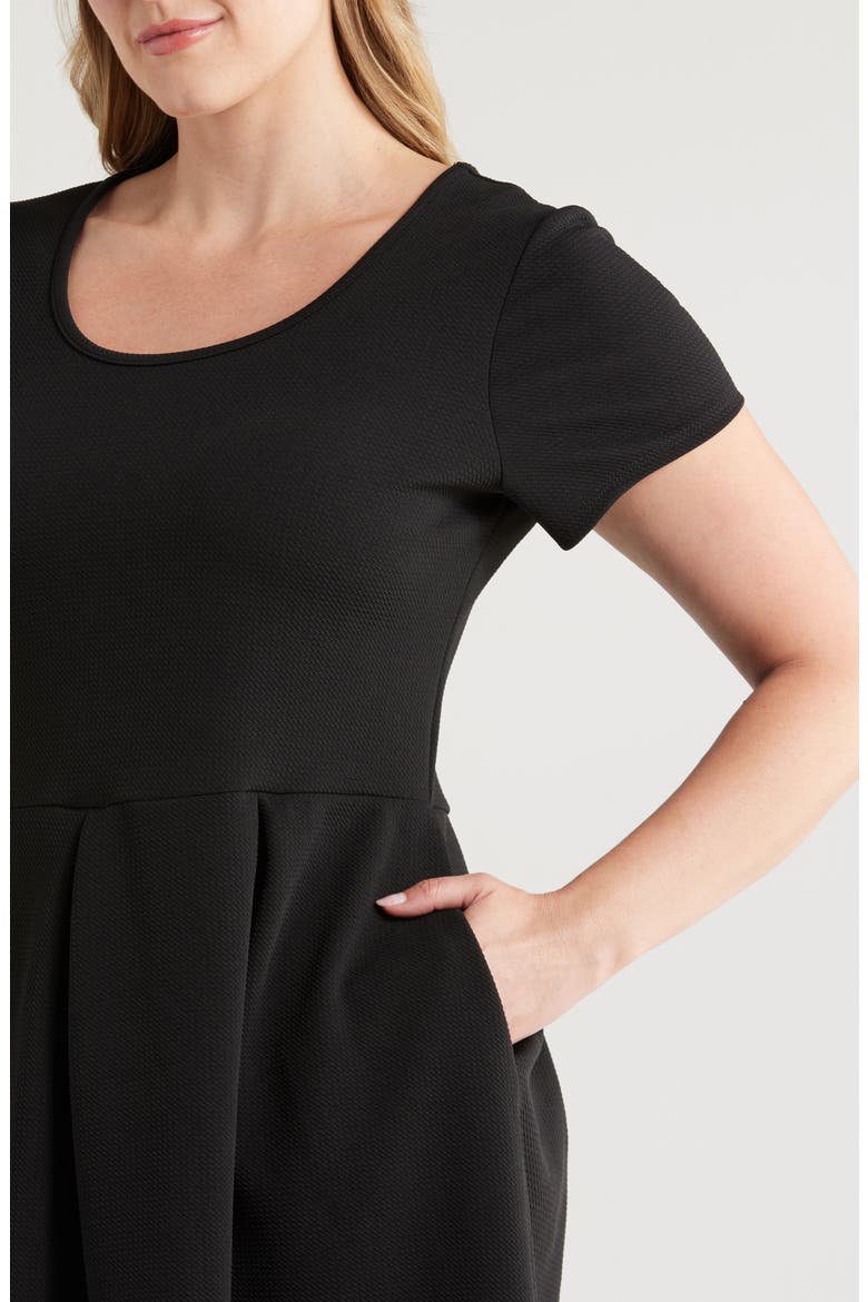Scoop Neck Knit Dress, Alternate, color, BLACK