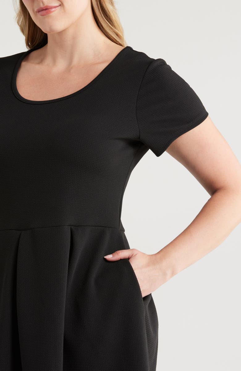 24seven Comfort Apparel Scoop Neck Knit Dress, Alternate, color, Black