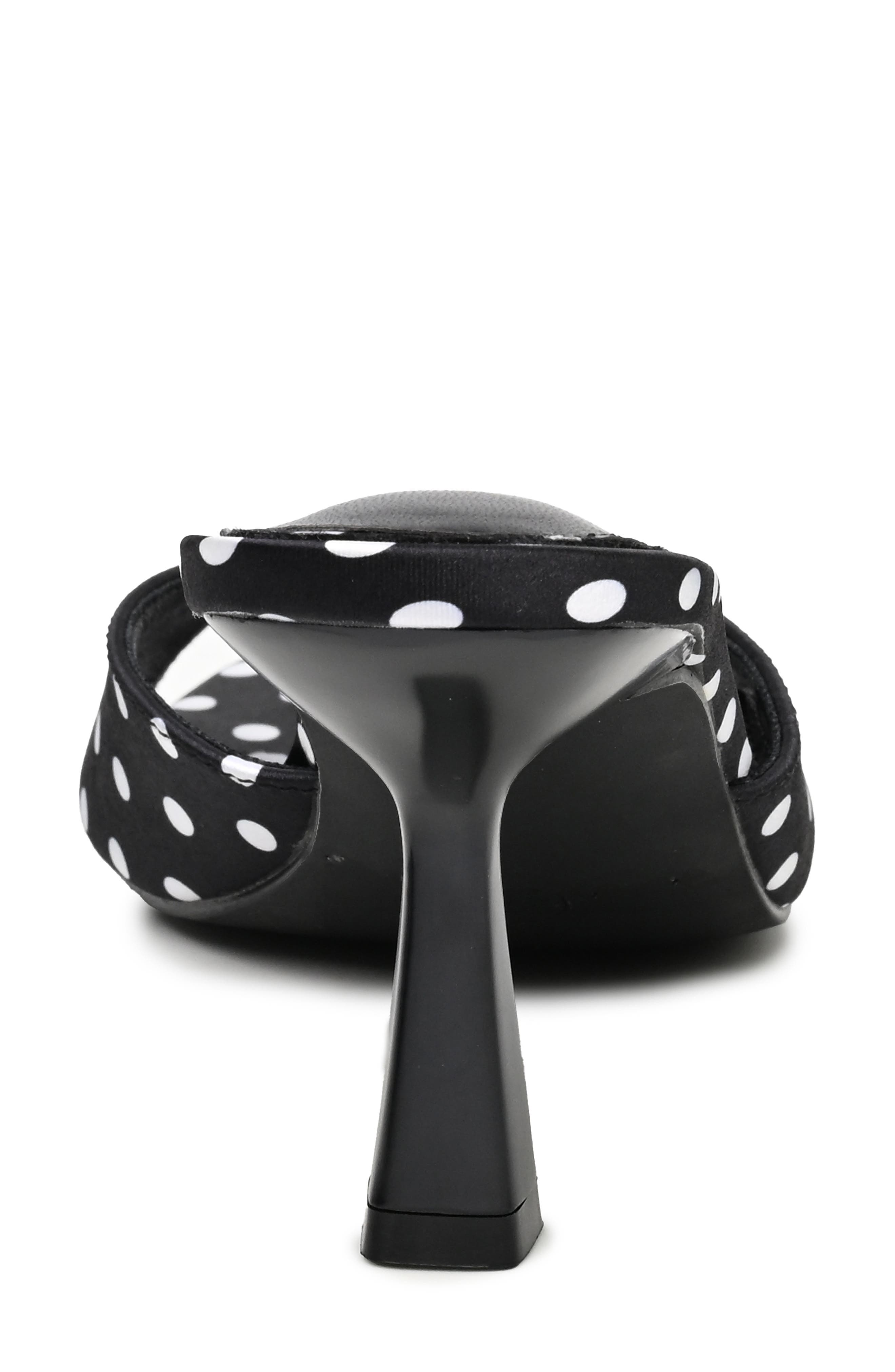 Kendry Polka Dot Slide Sandal, Alternate, color, BLACK POLKA
