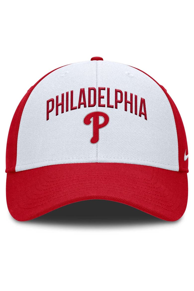 Men's Nike White/Red Philadelphia Phillies Club Performance Adjustable Hat, Alternate, color, White