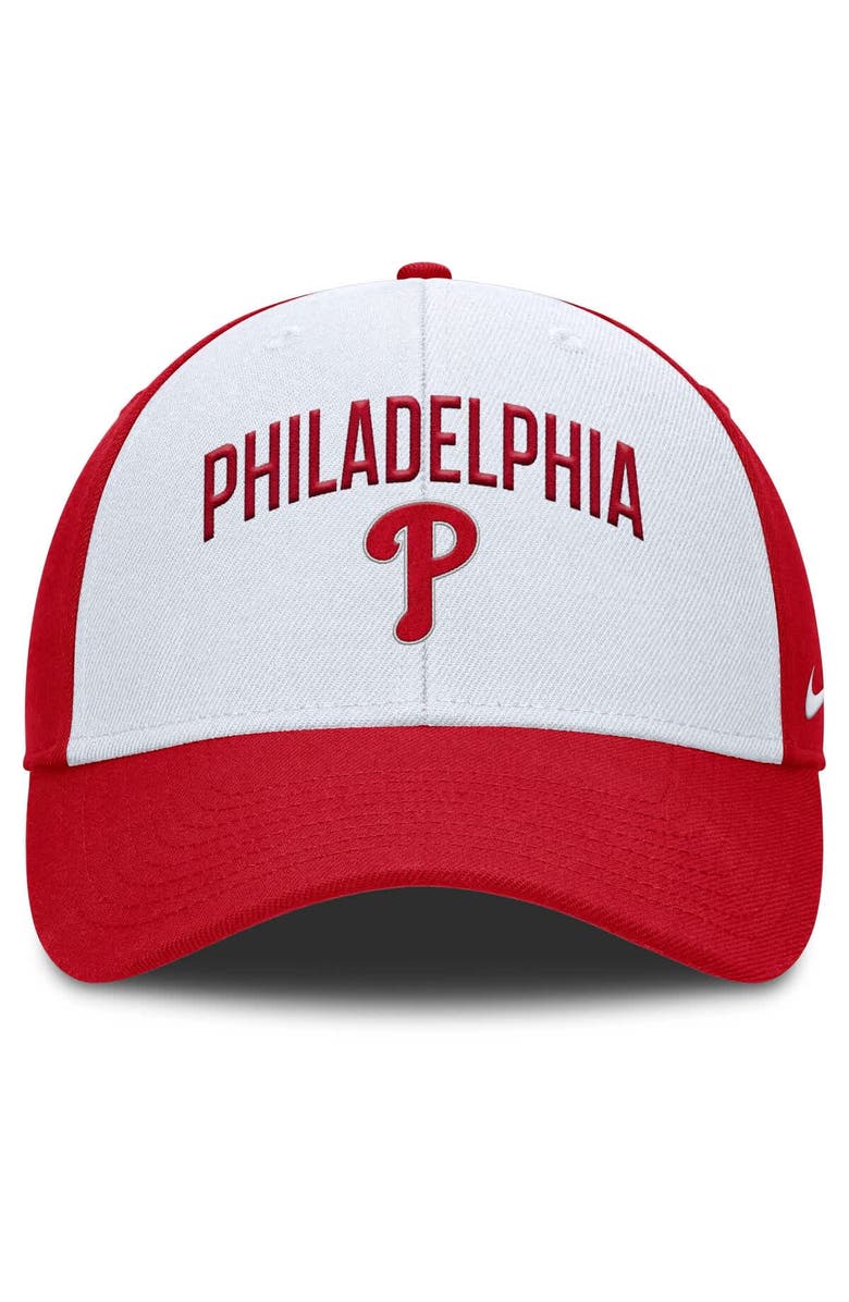 Nike Men's Nike White/Red Philadelphia Phillies Club Performance Adjustable Hat, Alternate, color, White