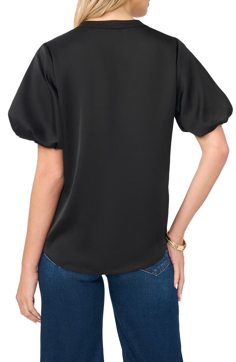 Vince Camuto Puff Sleeve Satin Top, Alternate, color, 