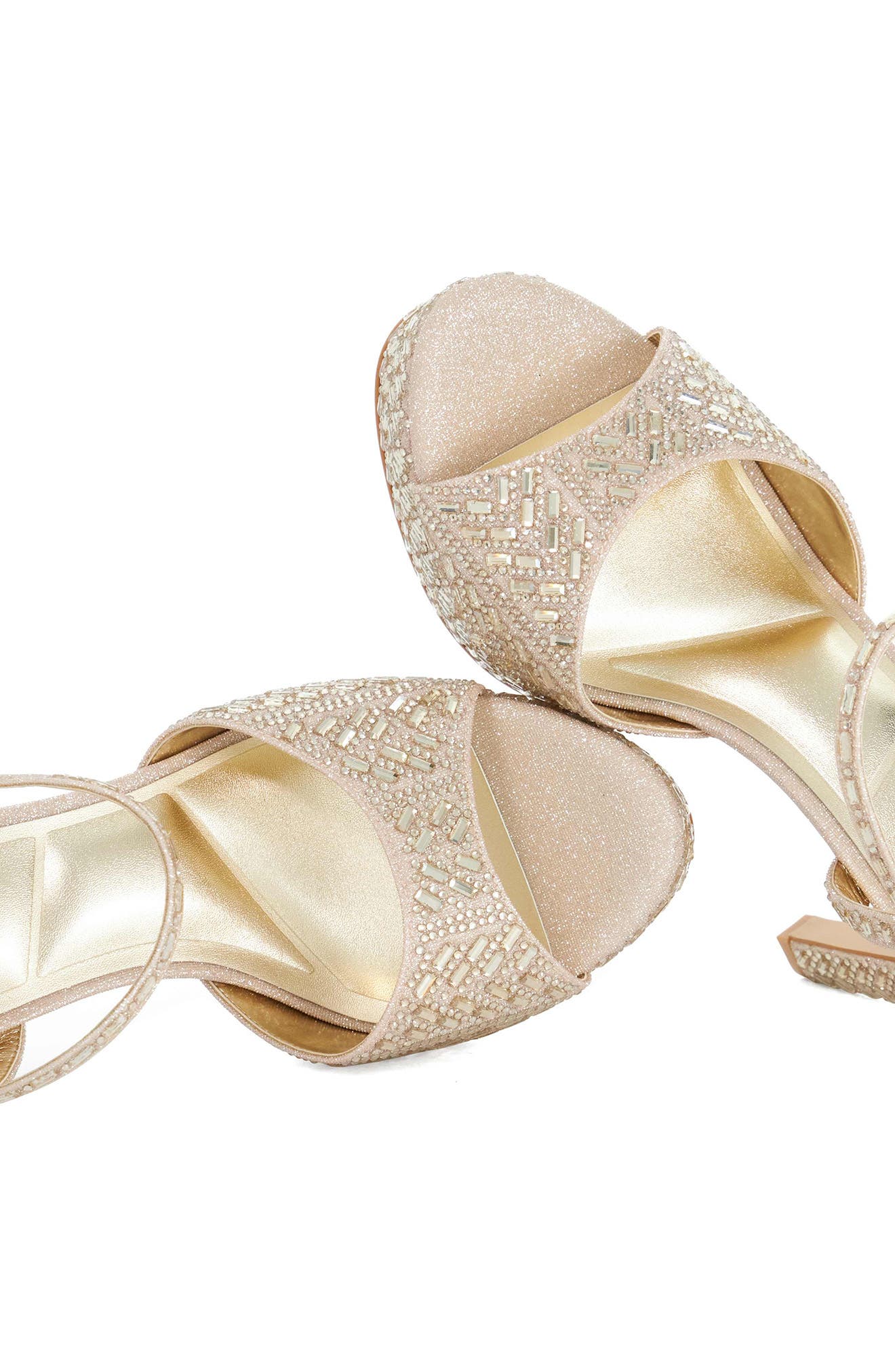 Malea Ankle Strap Platform Sandal, Alternate, color, GOLD