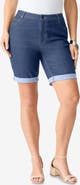 Roaman's Plus Size 24/7 Stretch Cuffed Short