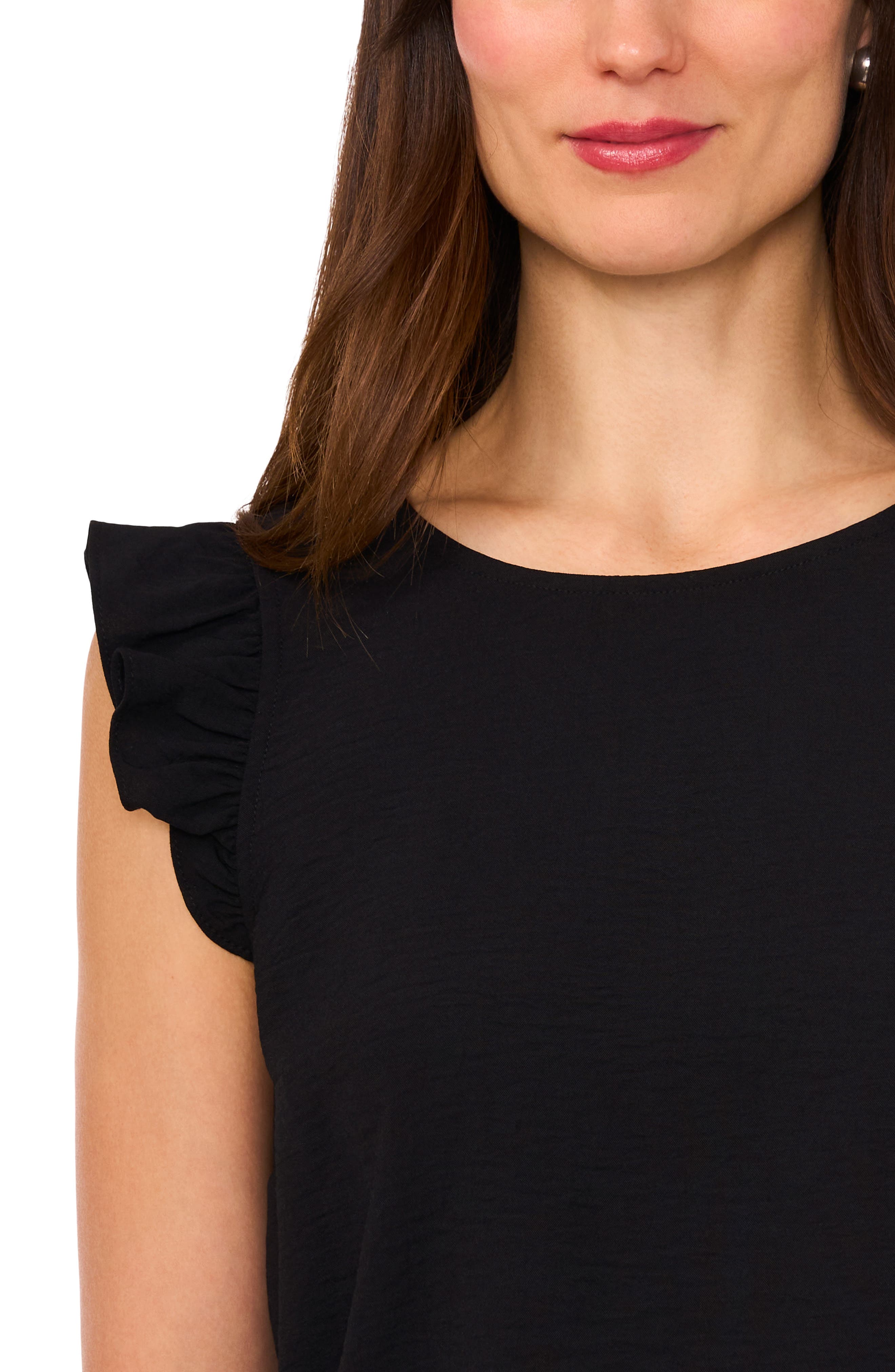 Halogen® Textured Ruffle Button Top | Nordstromrack