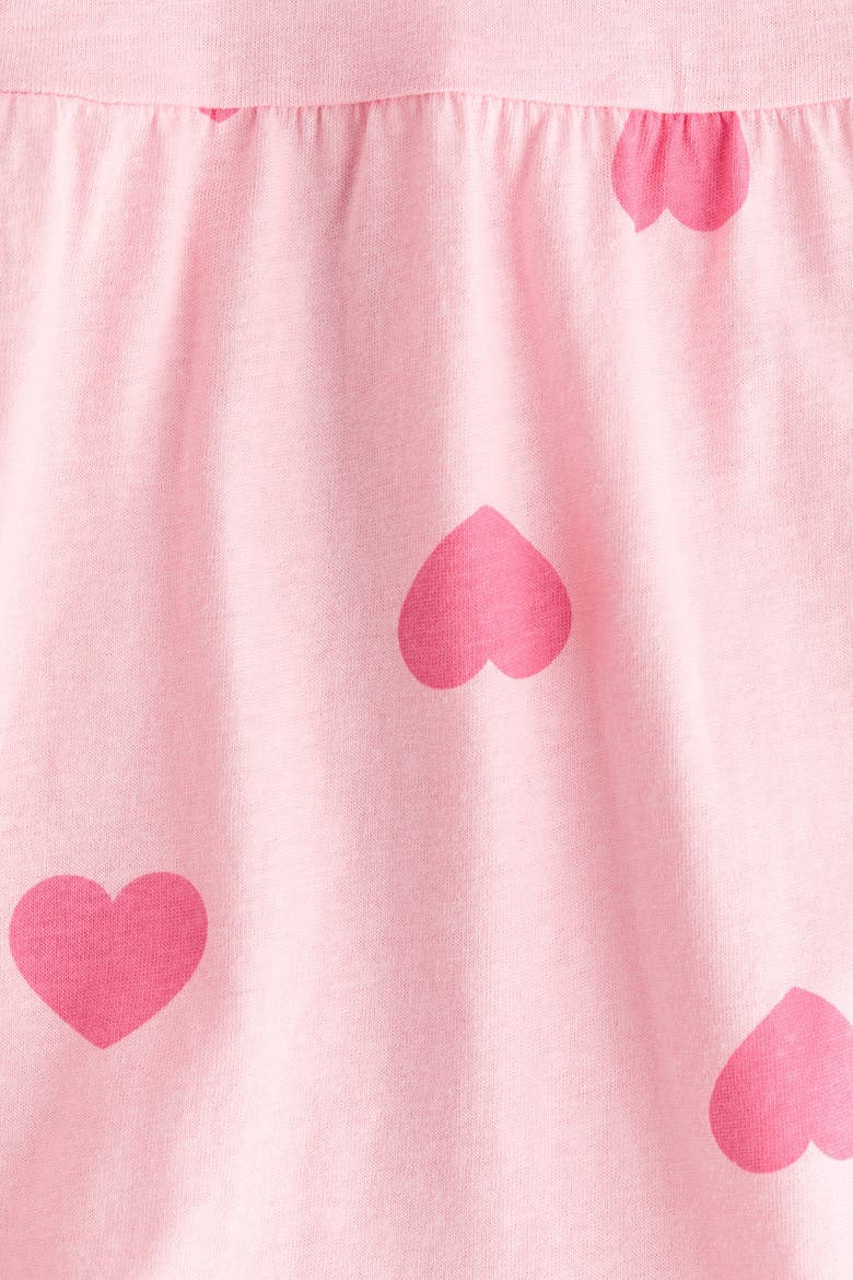 Printed Cotton Dress, Alternate, color, Light pink/hearts