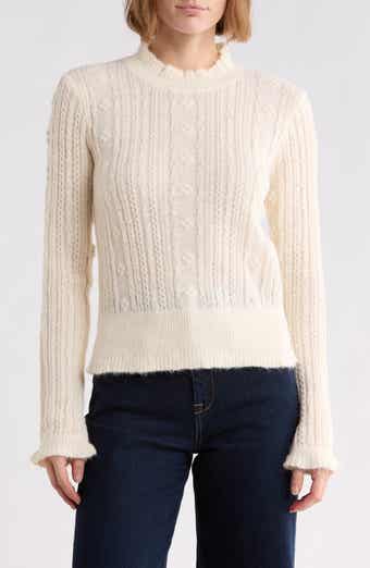 Cable Knit Crewneck Sweater