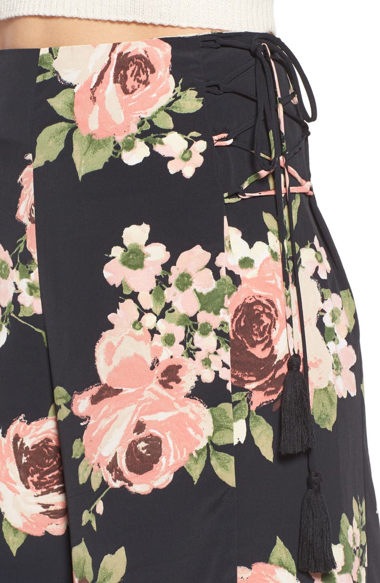 Band of Gypsies Floral Wide Leg Pants, Alternate, color, 