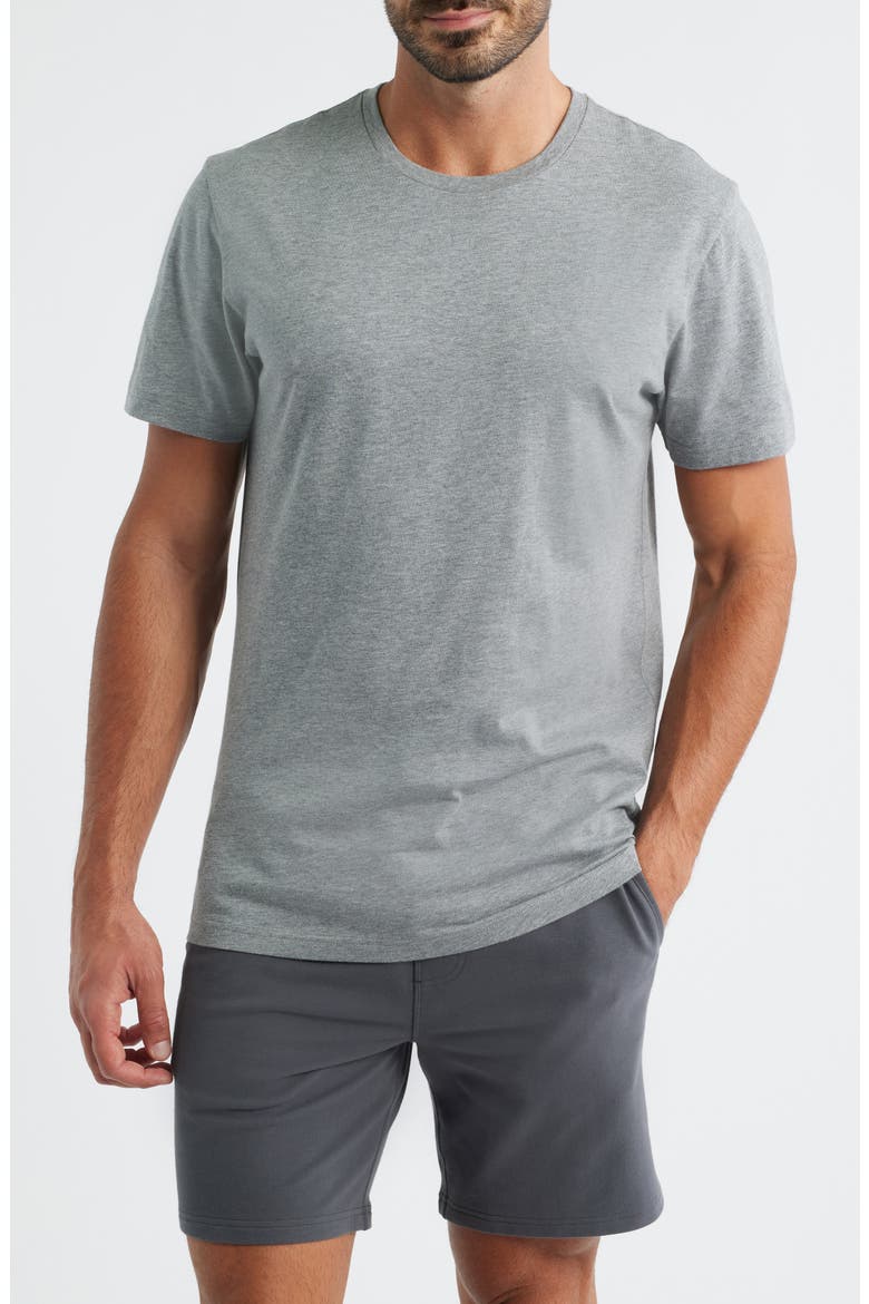 Slim Fit Crewneck Pima Cotton T-Shirt, Main, color, GREY HEATHER