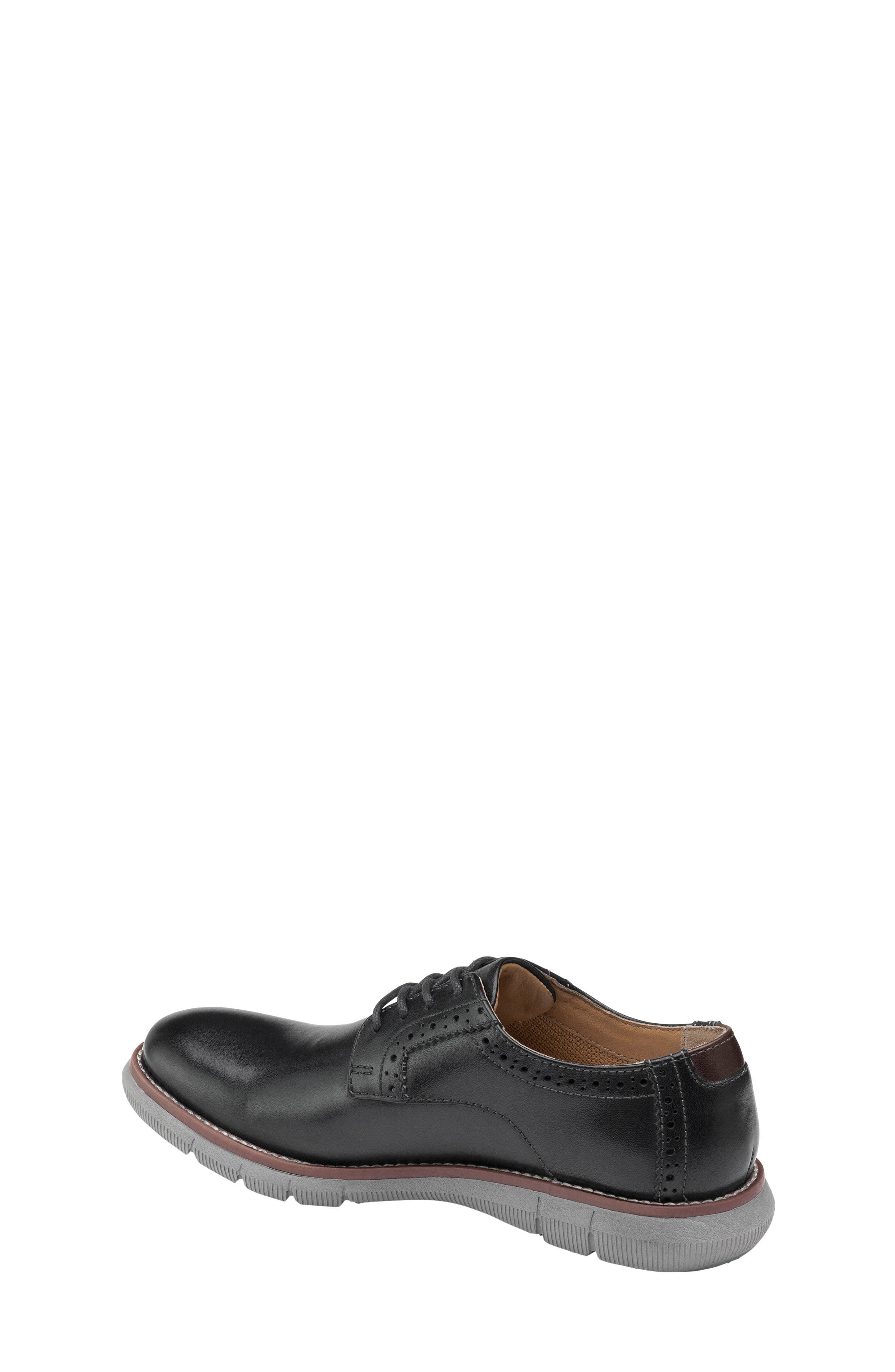 Kids' Holden Plain Toe Derby, Alternate, color, BLACK FULL GRAIN/GRAY SOLE