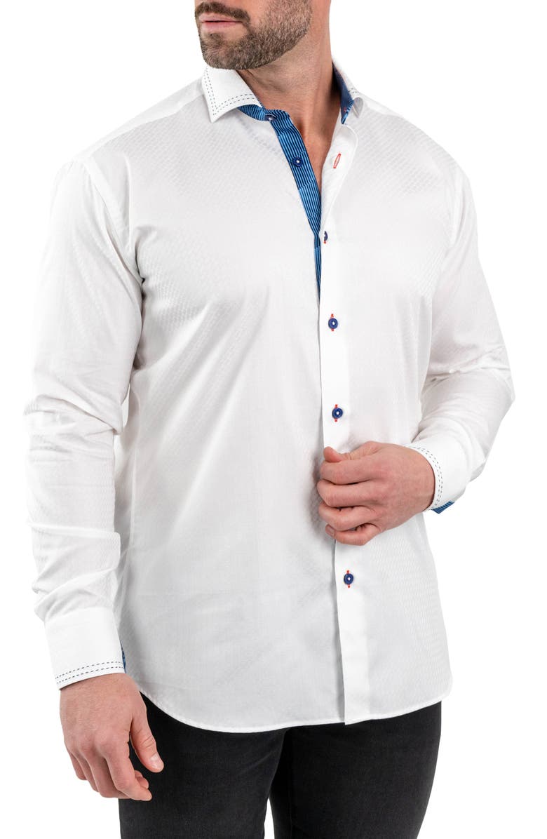 Maceoo Einstein Jacqcloud White Button-Up Shirt, Alternate, color, 