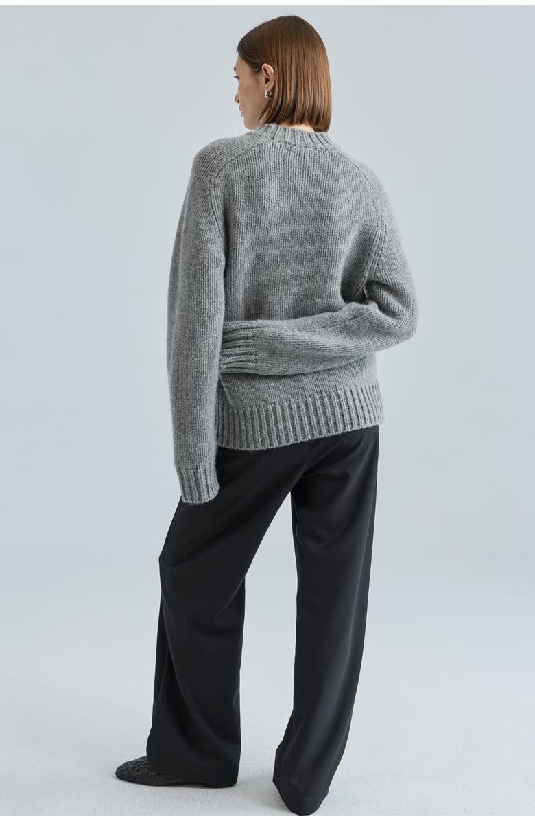 Almina Concept Knit Wool Crewneck Sweater, Alternate, color, 