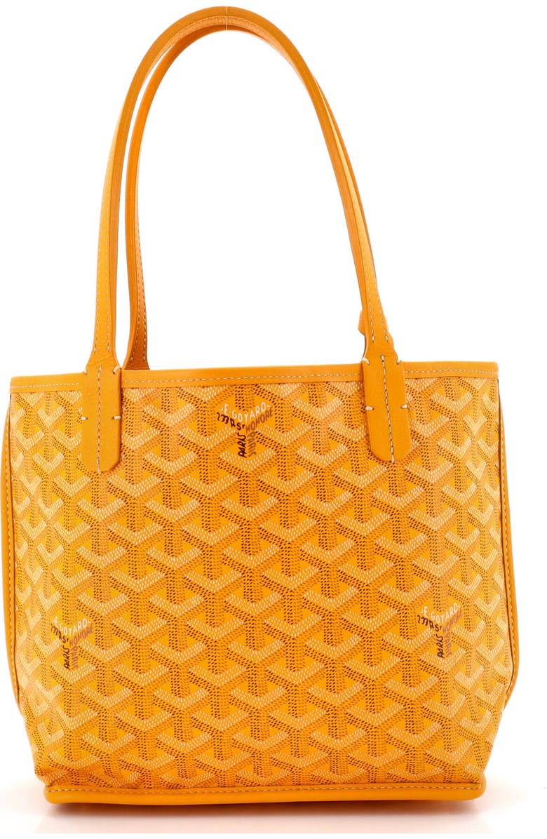 Pre-Owned Goyard Anjou Reversible Tote Coated Canvas Mini, Main, color, Orange