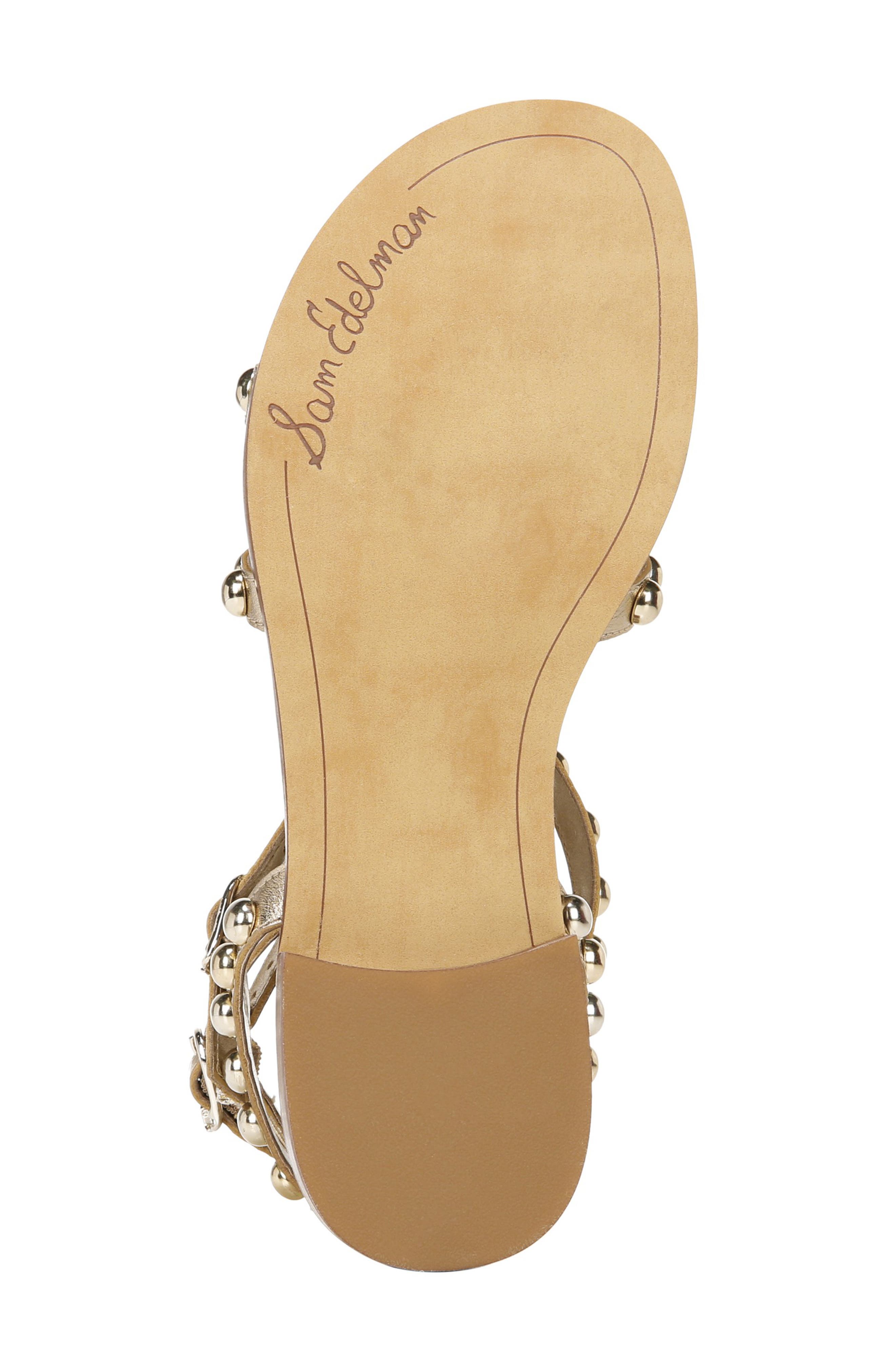 Eavan Studded Sandal, Alternate, color, MOLTEN GOLD LEATHER