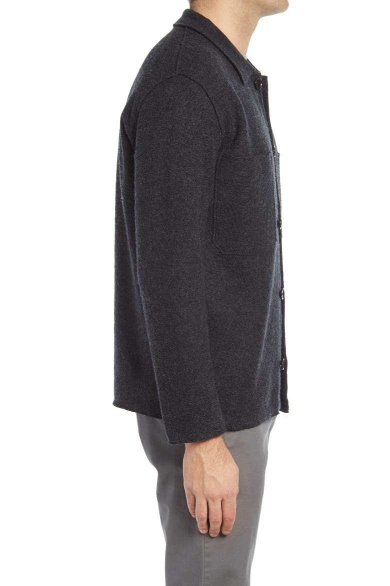 Jonas 6398 Long Sleeve Wool Button-Up Shirt, Alternate, color, ANTRACITE GREY MELANGE