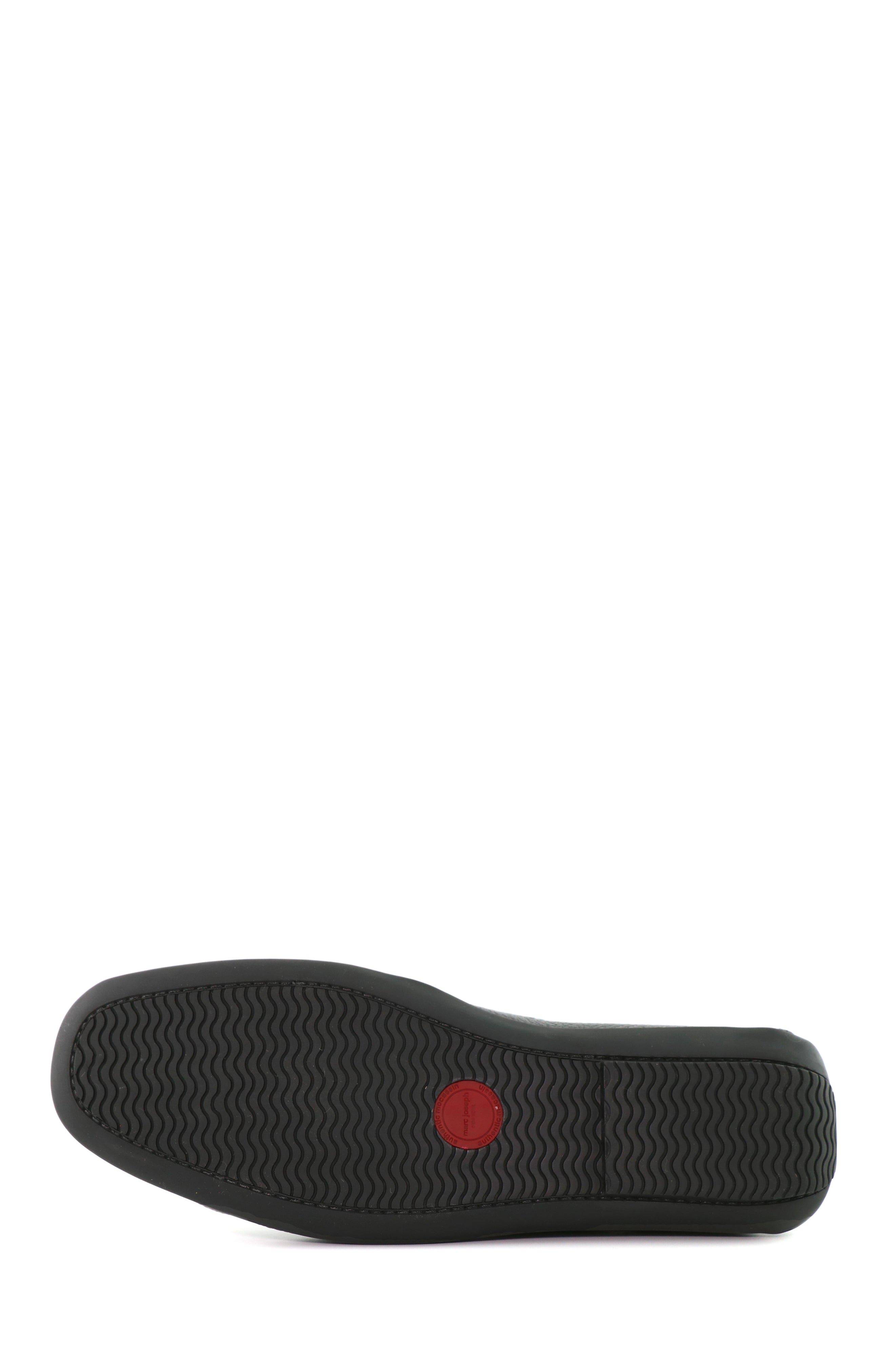 Bradford Street Leather Penny Driver Loafer, Alternate, color, Black Grainy