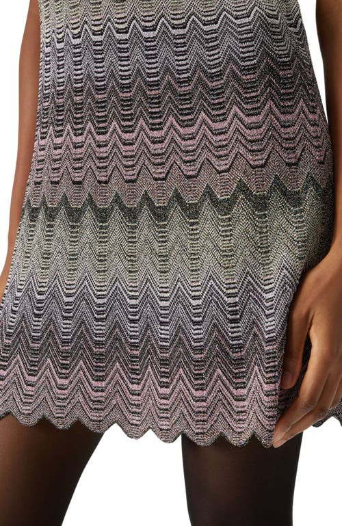 Missoni High-neck Sleeveless Zig-zag Patterned Dress In Multicoloured 1