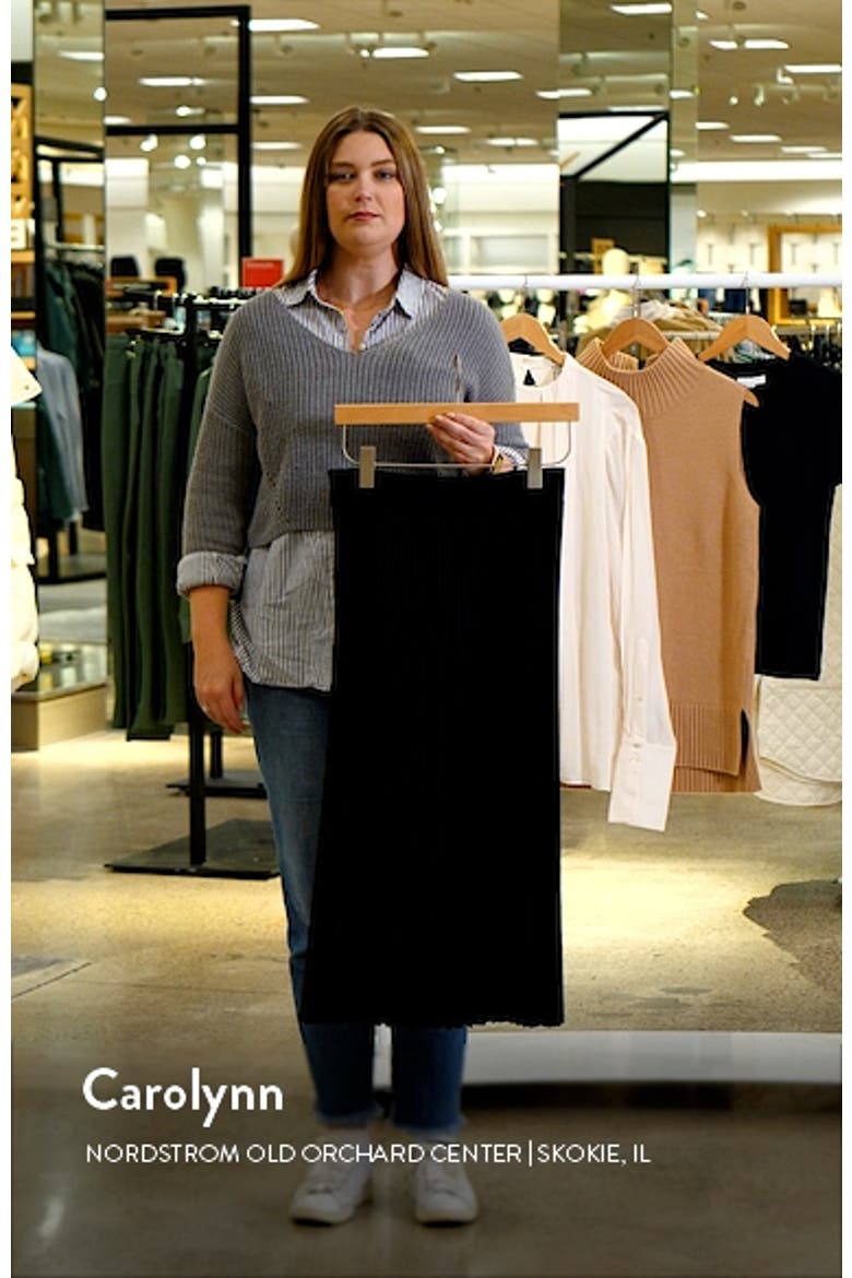 Wool Blend Pleated Midi Skirt video
