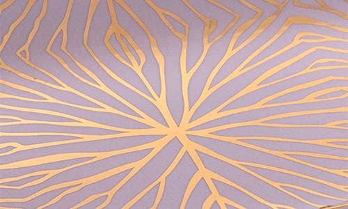 Anna New York Talianna Lily Pad Ceramic Catchall Tray In Lilac And Gold
