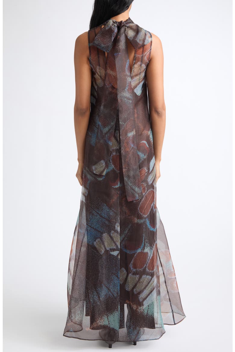 Albee Mock Neck Sleeveless Midi Dress, Alternate, color, BUTTERFLY SKY