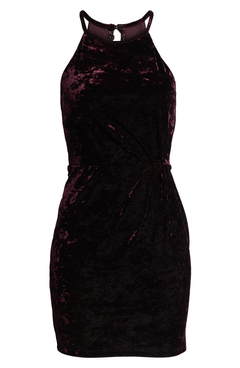 Speechless Velvet Body-Con Minidress, Alternate, color,