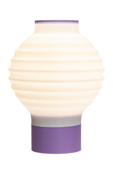 Asian Lantern 15" Vintage Traditional Plant-Based PLA 3D Printed Dimmable LED Table Lamp