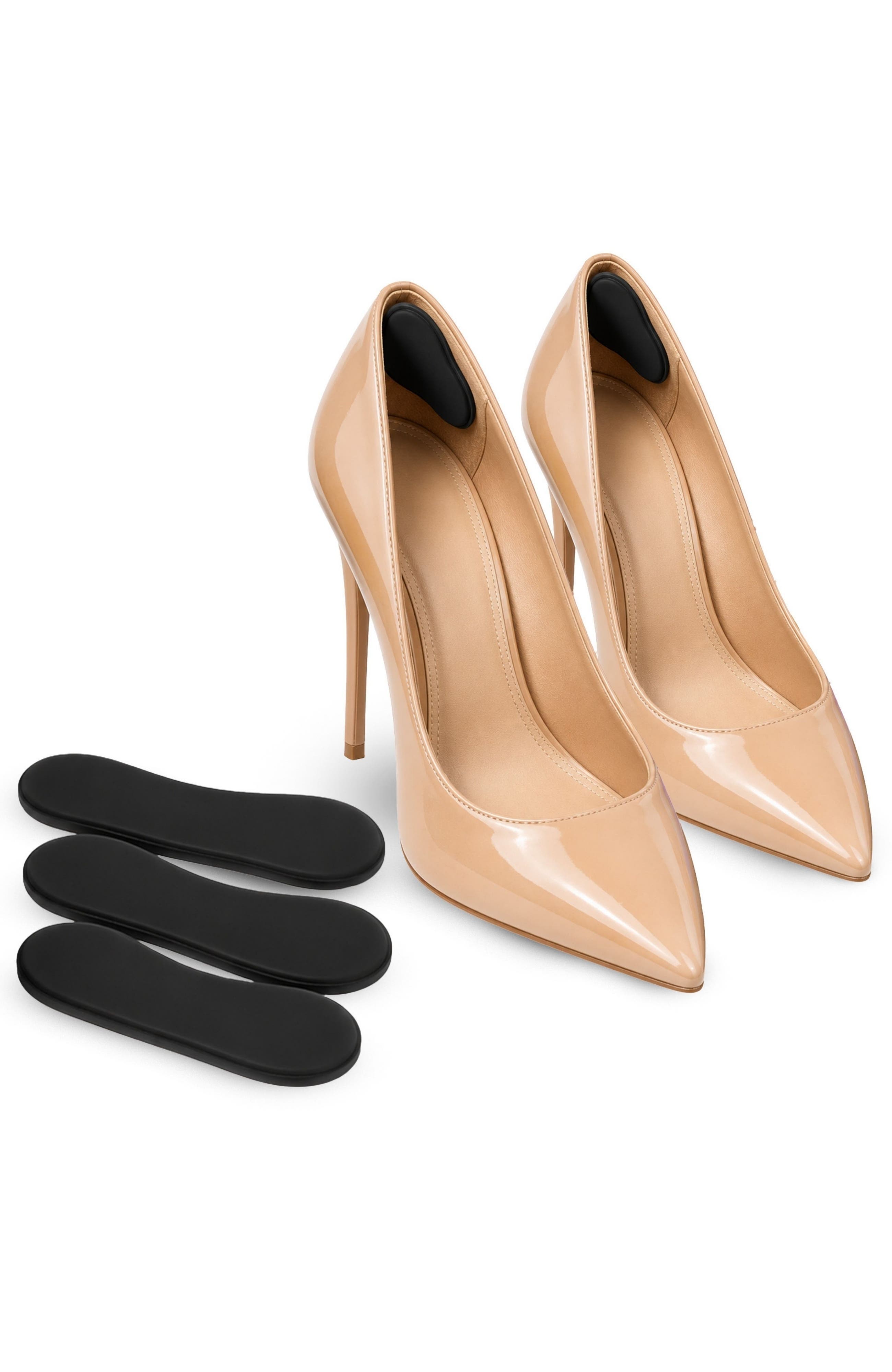 3-Pack Heel Liners, Alternate, color, Black