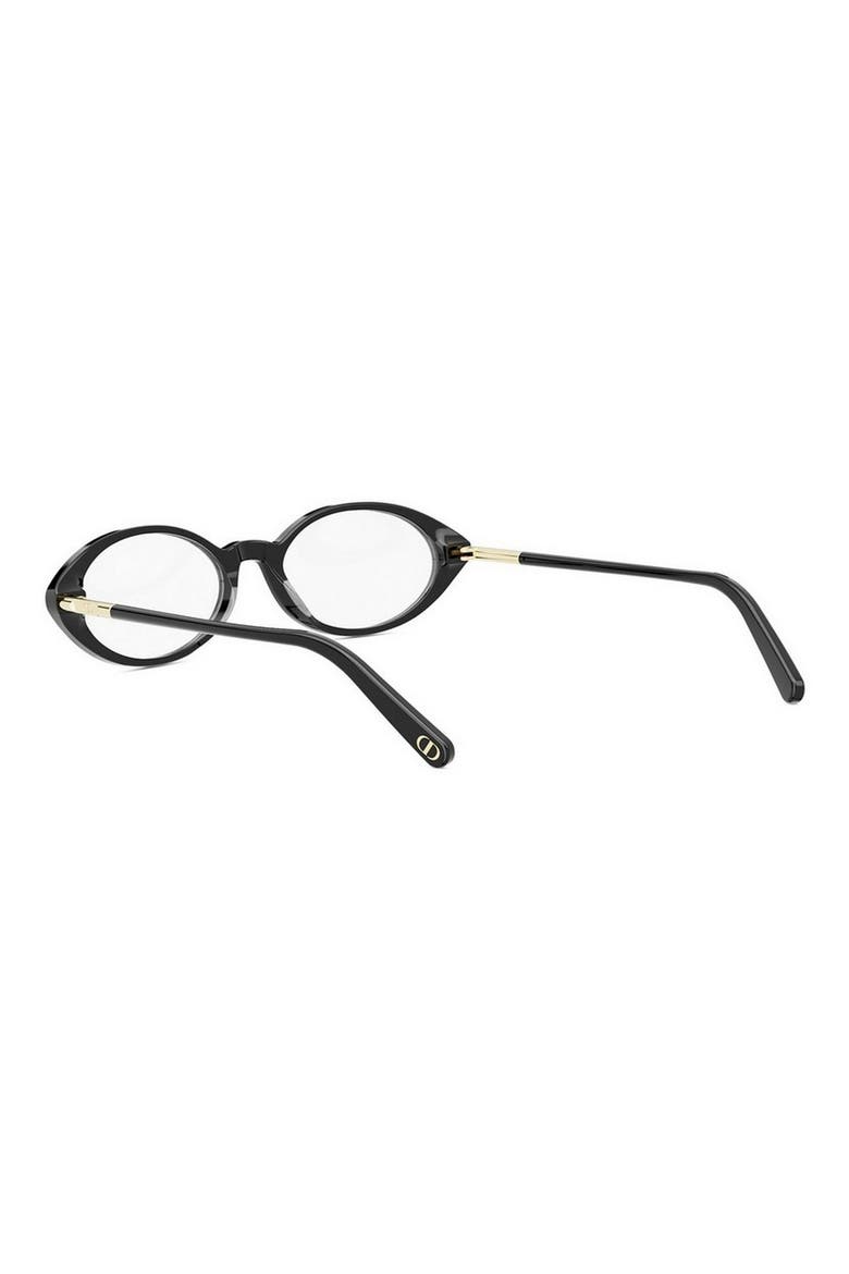 Mini CD O R8I 51mm Oval Optical Glasses, Alternate, color, SHINY BLACK