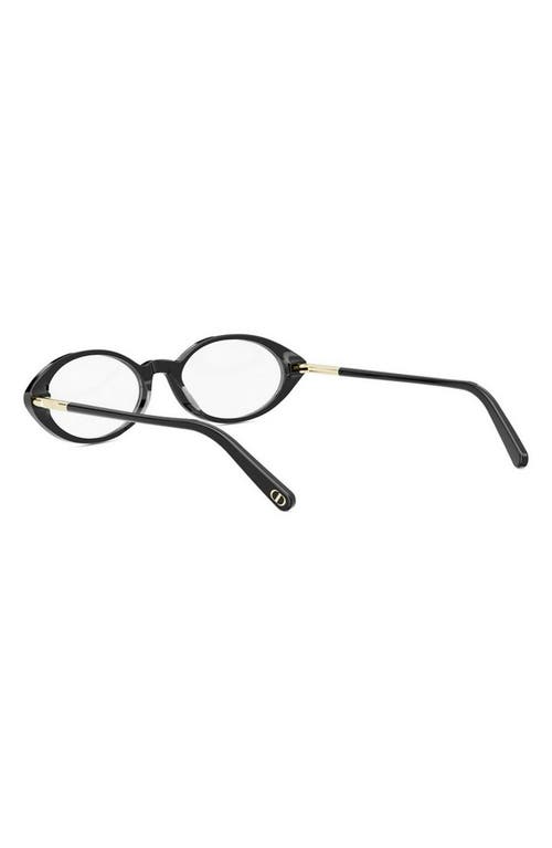 Dior Mini Cd O R8i 51mm Oval Optical Glasses In Black