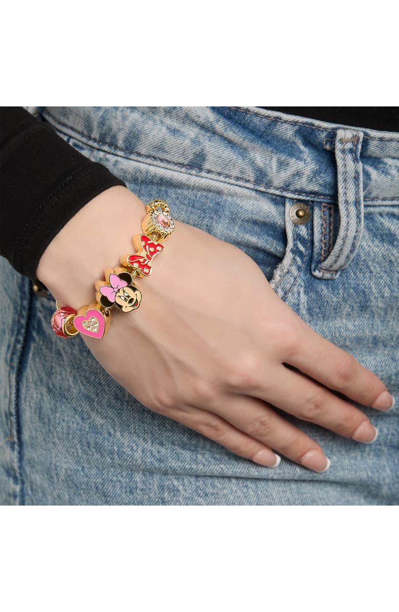 Disney Minnie Mouse Charm Bracelet with Heart Accents, Alternate, color, 