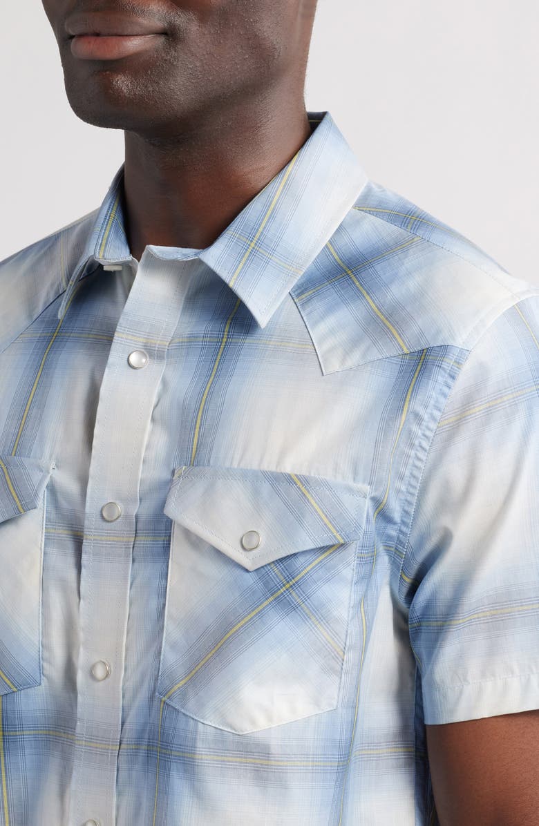 Pendleton The Bishop Plaid Short Sleeve Snap-Up Shirt, Alternate, color, 