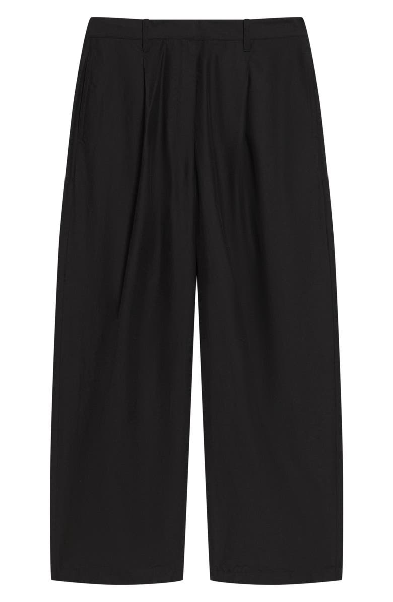 Theory Wide Leg Crop Cotton Blend Pants, Alternate, color, 