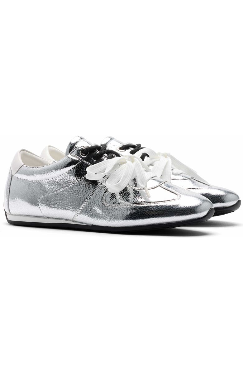 MARC NOLAN Colette Lace-Up Sneakers, Alternate, color, Silver Metallic