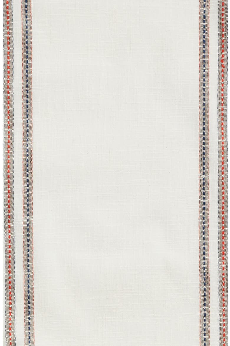 Ticking Table Runner, Alternate, color, IVORY MULTI