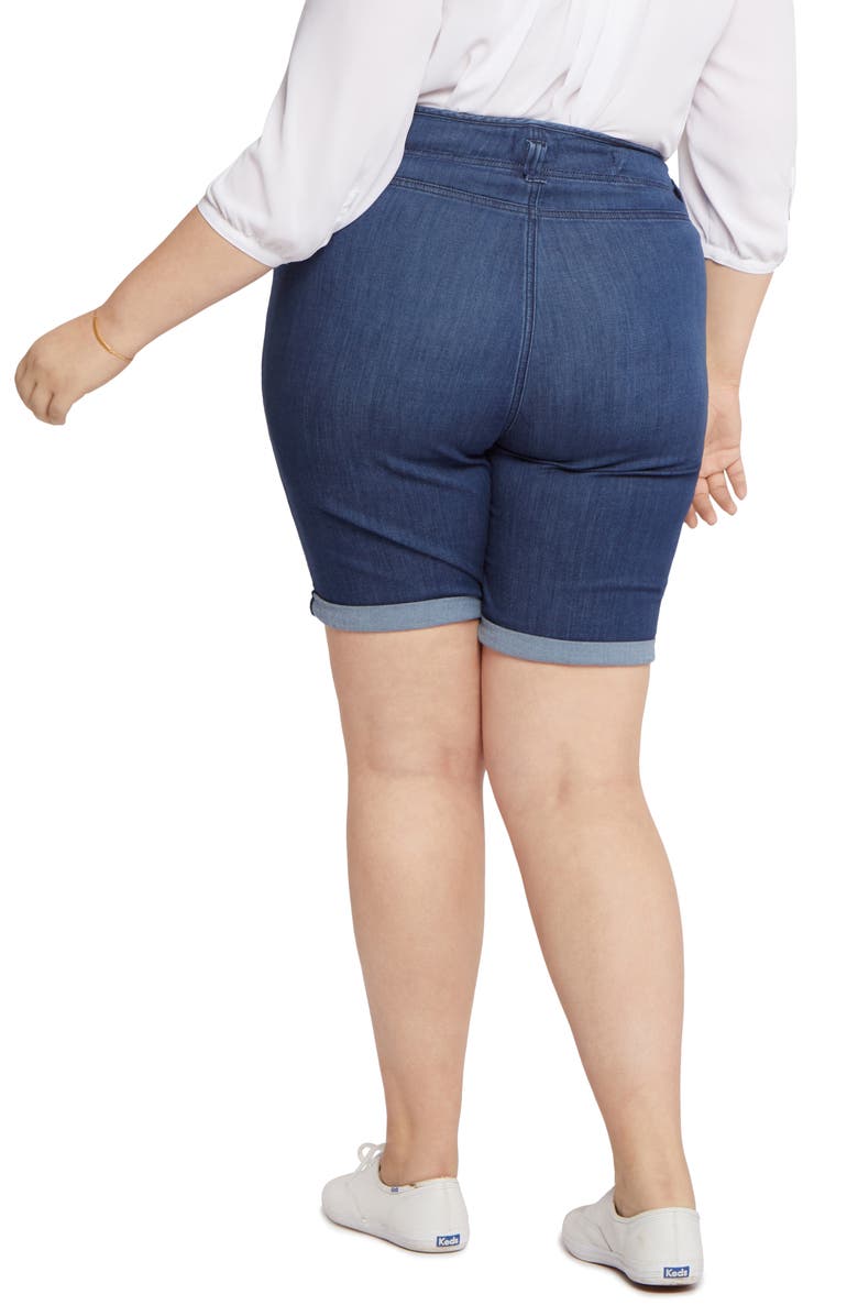 NYDJ Ella Roll Cuff High Waist Denim Shorts, Alternate, color, Dazzling