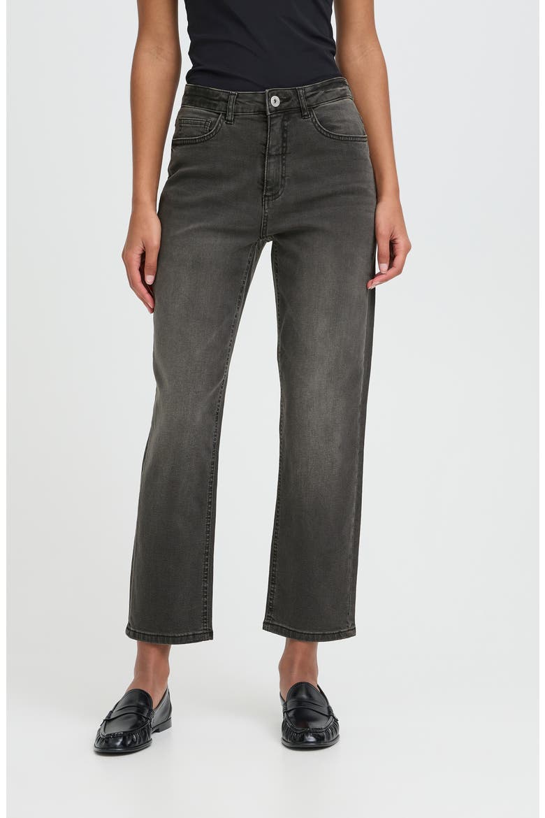 Ankle Straight Jeans, Main, color, WASHED GREY