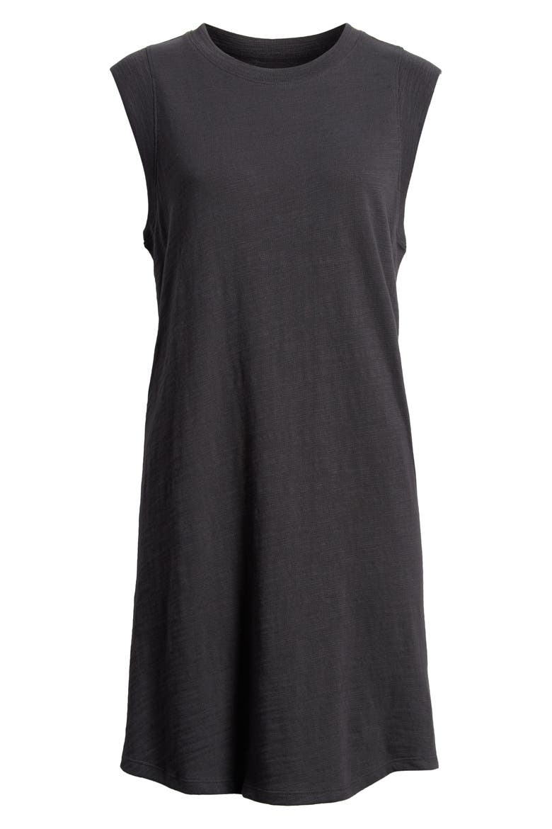 Sunwash Muscle Slub Organic Cotton Minidress, Alternate, color, WASHED BLACK