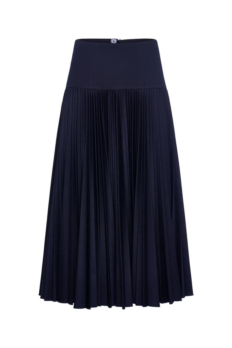 Plissee Jersey Skirt, Main, color, Blue