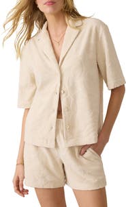 Faherty Cabana Towel Terry Camp Shirt